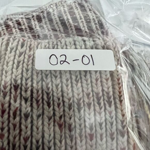 Soft Surroundings Red Cream 1/4 Zip Cable Knit Longline Sweater Wool Blend M - Picture 3 of 4